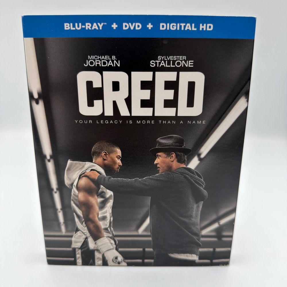 Creed Blu-ray DVD Combo Michael B Jordan Sylvester Stallone Rocky Slipcover